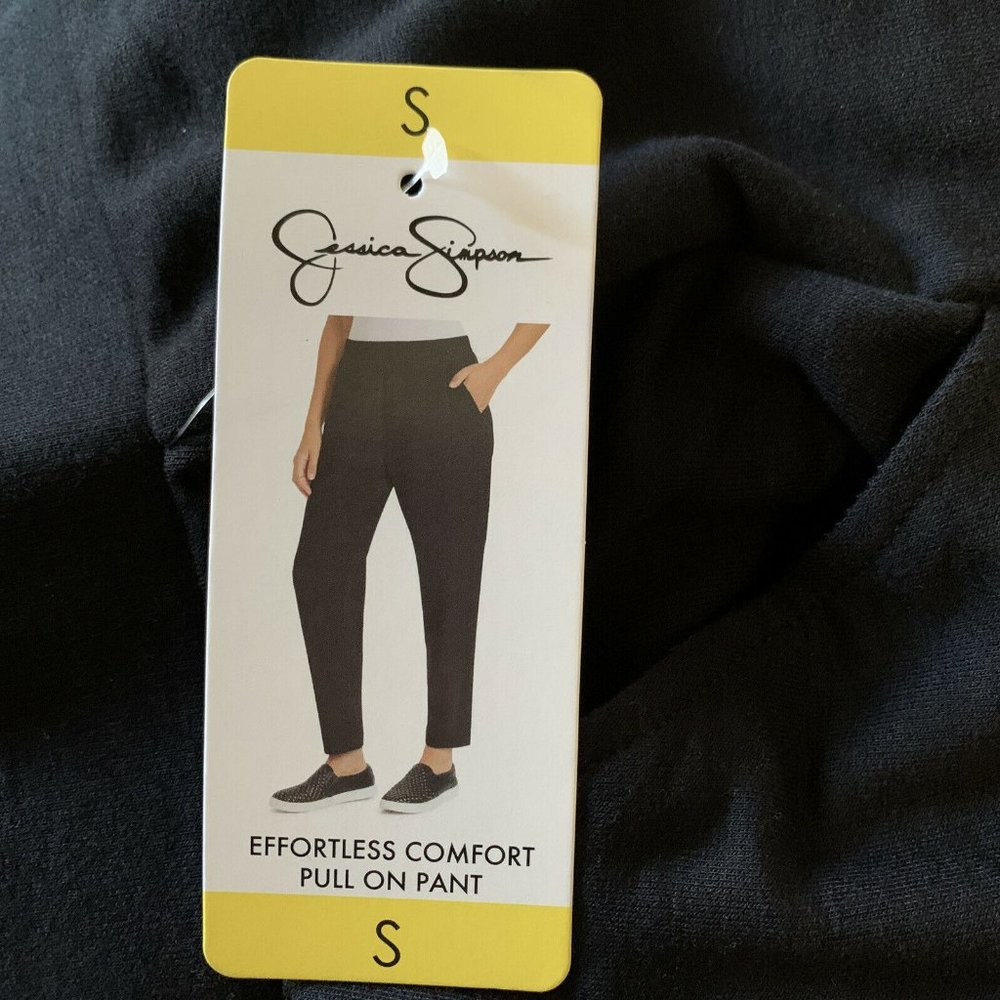 Jessica Simpson Carcie Black Comfort Pull On Knit Pants Slacks Small S New NWT